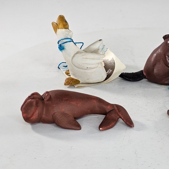 Enesco Noah's Arkies Bev Jamison Miniature Figurine Lot Whale Beaver Goose Fish - Picture 6 of 13